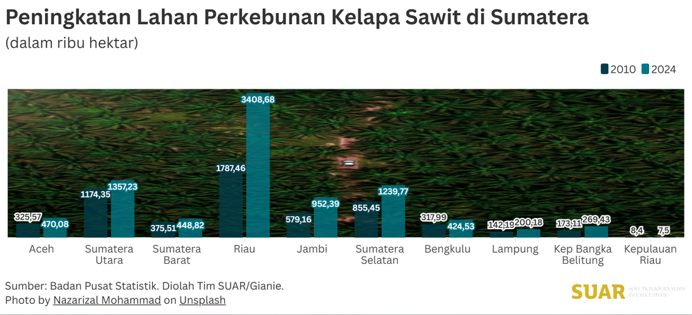 Perluasan Lahan Perkebunan Kelapa Sawit di Sumatera