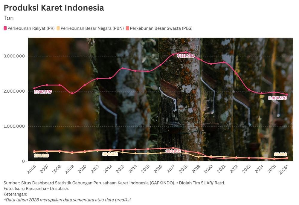Produksi Terus Menyusut Jadi Tantangan Industri Karet Indonesia