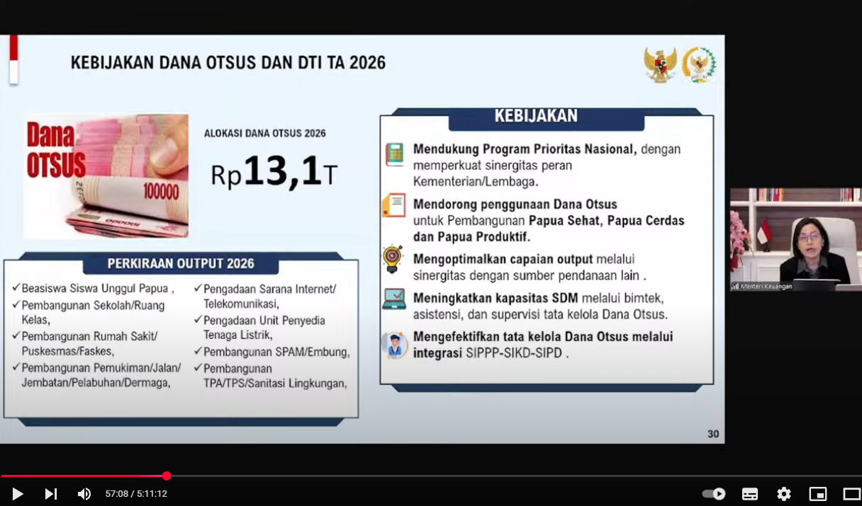 Khusus Dana Otsus Tak Kena Efisiensi di 2026