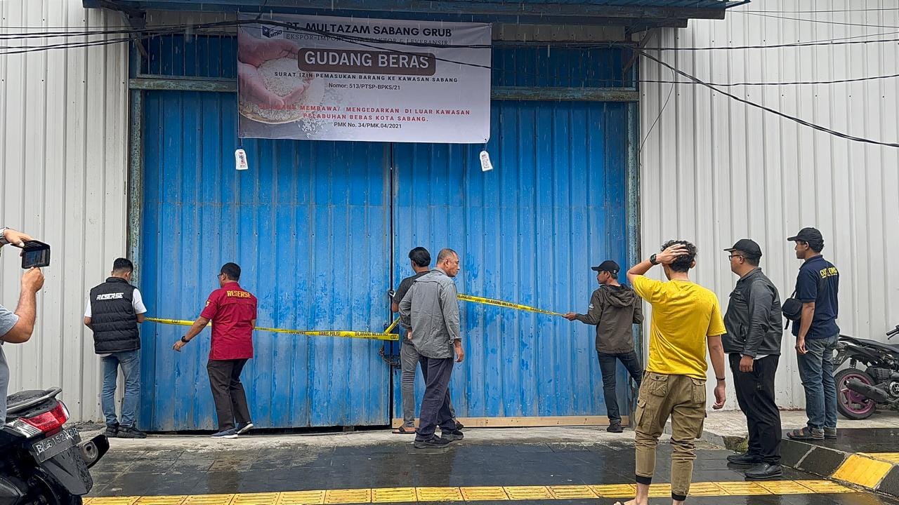 Sebanyak 250 Ton Beras Ilegal Masuk Tanpa Izin di Sabang Disegel Aparat