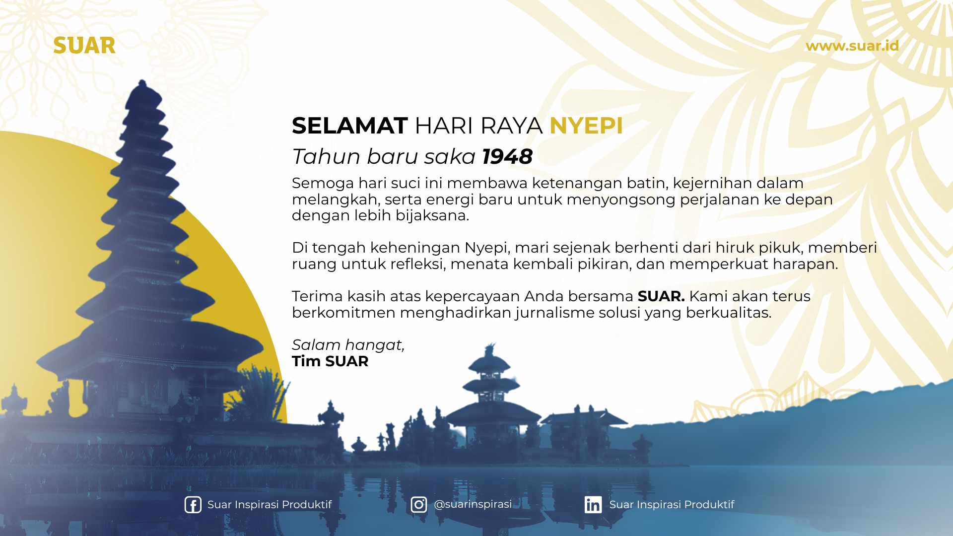 Selamat Hari Raya Nyepi Tahun Baru Saka 1948