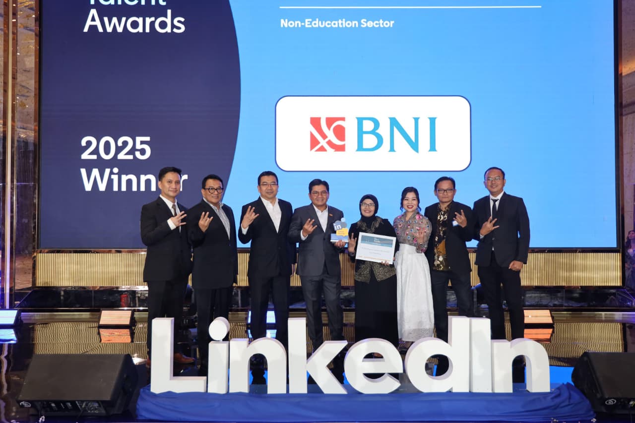 BNI Satu-satunya Bank Himbara yang Raih Penghargaan Pelopor Talent Insights LinkedIn Talent Awards 2025
